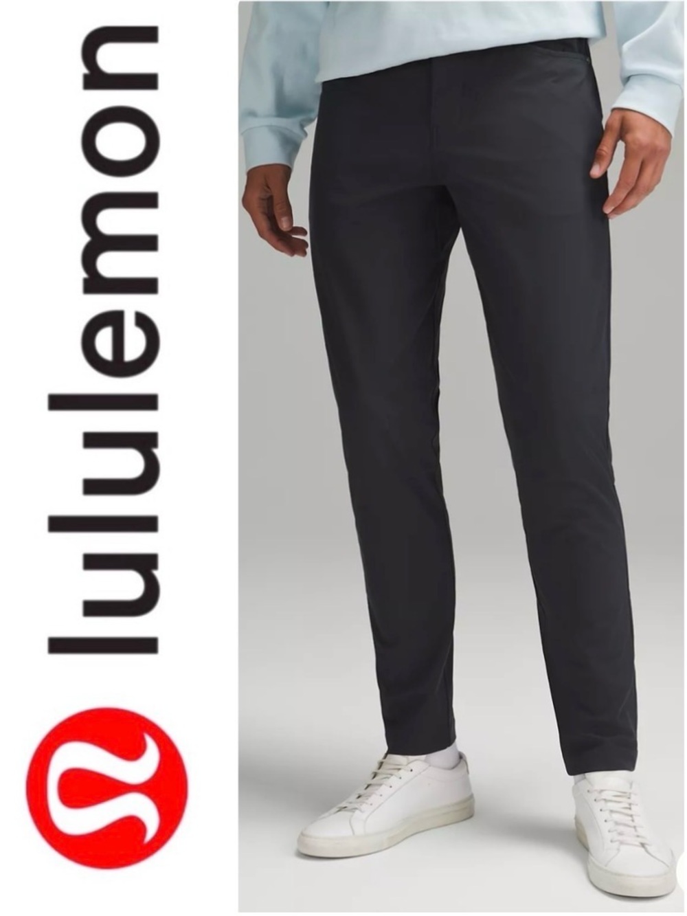 Lululemon ABC Slim-Fit 5-Pocket Pants Warpstreme Black Men’s Size 31